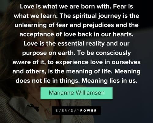 Marianne Williamson quotes on love and fear