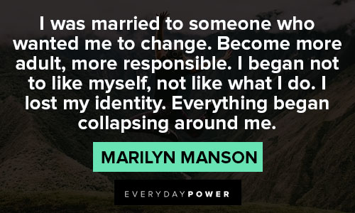 marilyn manson quotes about married