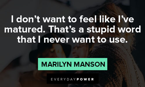 marilyn manson quotes about feel
