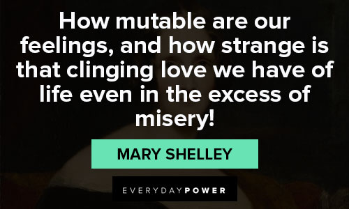 Short Mary Shelley quotes