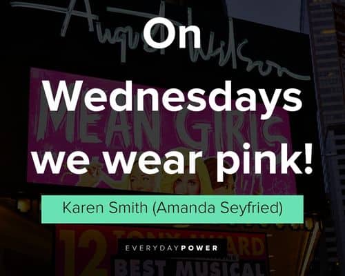 mean girls quotes on wednesdays we wear pink