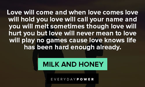 Inspirational Milk and Honey quotes