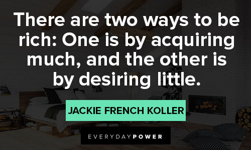 minimalist quotes from Jackie French Koller