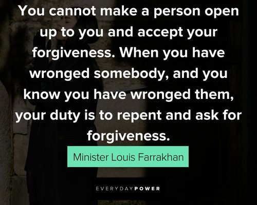 Minister Louis Farrakhan quotes on forgiveness