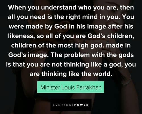 Minister Louis Farrakhan quotes about thinking like the world