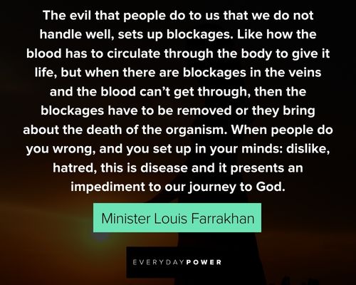 Minister Louis Farrakhan quotes about our journey to God