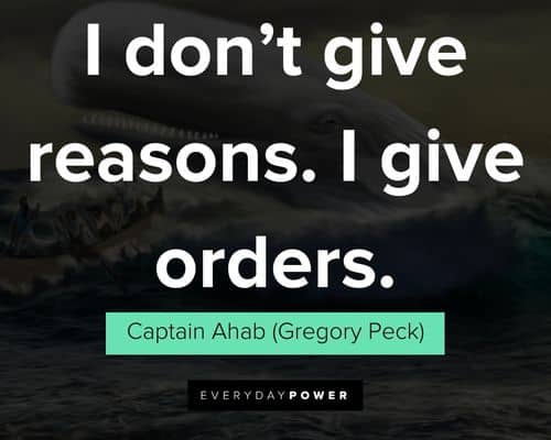 Moby Dick quotes about being captain, crewmates, and mutiny