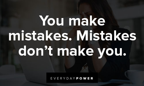 Motivational T-shirt quotes about mistakes