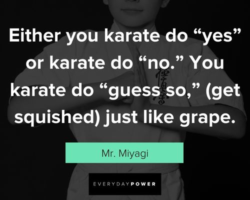 Mr. Miyagi quotes on karate