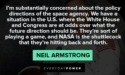 neil armstrong quotes about NASA