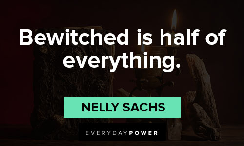 nelly sachs quotes on bewitched is half of everything