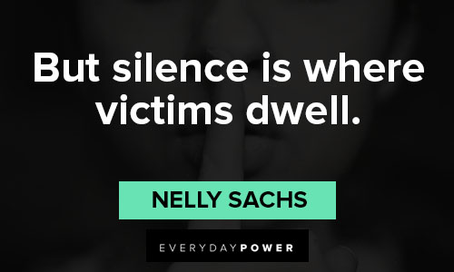 nelly sachs quotes on but silence is where victims dwell