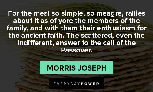 Passover quotes for the meal so simple