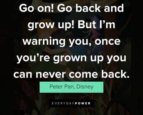 Peter Pan quotes about growing up