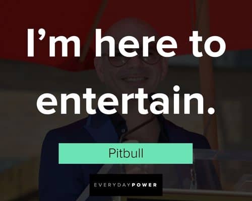 Pitbull quotes on music