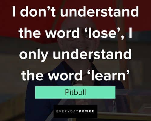 Pitbull quotes about learning