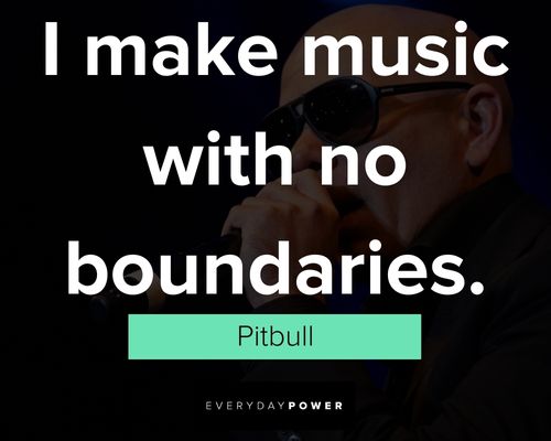 Pitbull quotes about making music with no boundaries