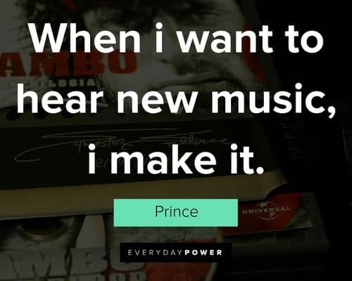 Short Prince quotes about good music