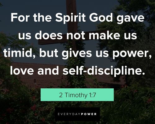 religious quotes power, love and self-discipline