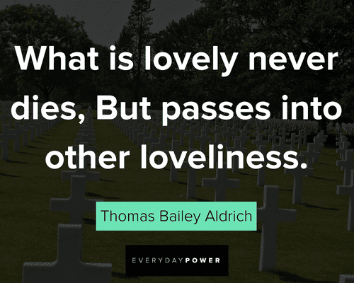 rest in peace quotes about what is lovely never dies