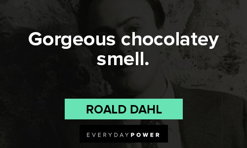 Roald Dahl quotes on gorgeous chocolatey smell