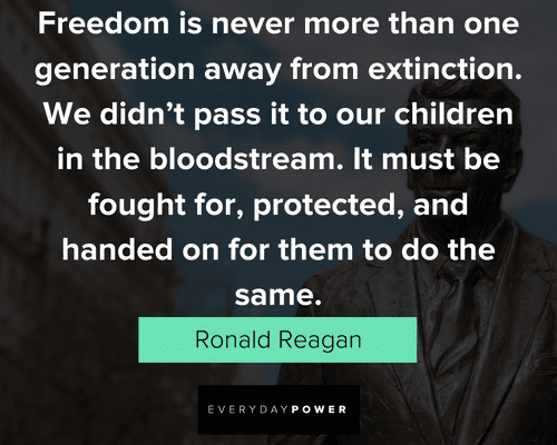 Feedom Ronald Reagan Quotes