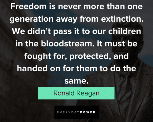 ronald reagan quotes on freedom