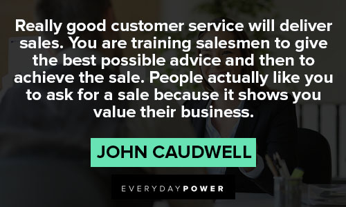 sales quotes on really good customer service will deliver sales