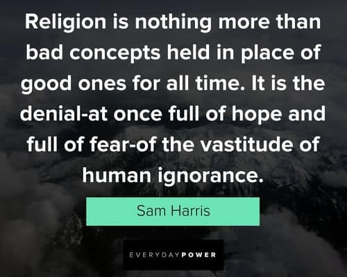 sam harris quotes on religion