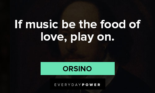 Shakespeare love quotes about music