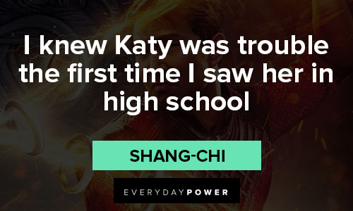 Shang-Chi and the Legend of the Ten Rings quotes about high school