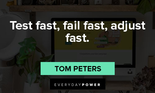 small business quotes on test fast, fail fast, adjust fast