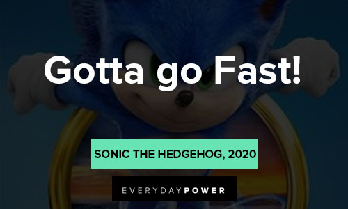 Sonic quotes from the 2020 movie