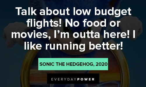 Sonic quotes about running