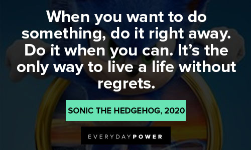 Sonic quotes on regret
