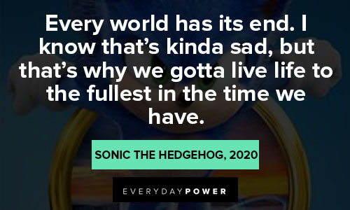 Sonic quotes about life