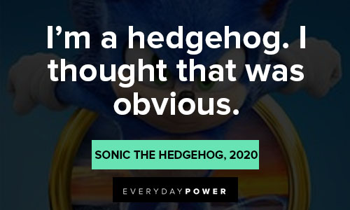 Sonic quotes on i’m a hedgehog
