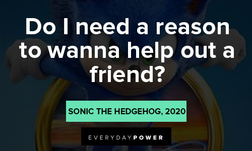Sonic quotes about friend