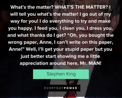 Short Stephen King quotes