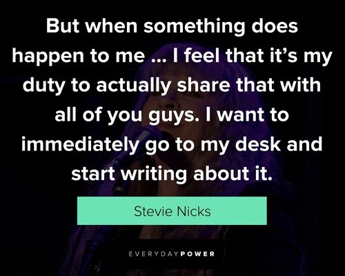 Meaningful Stevie Nicks quotes