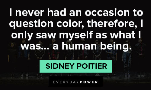 Sidney Poitier quotes about human