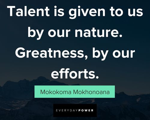 talent quotes about talent is given t us by our nature