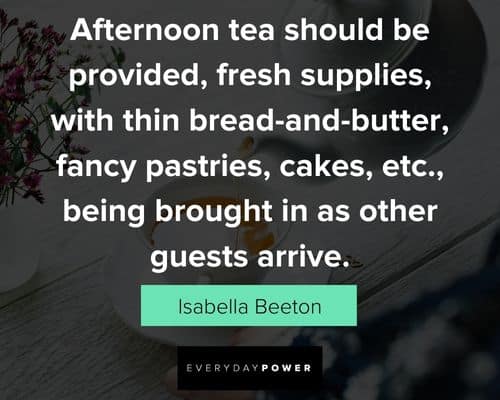 tea quotes from Isabella Beeton
