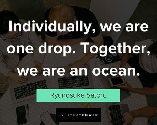 team building quotes about together we are an ocean 