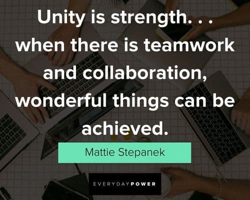 team building quotes on unity is strength