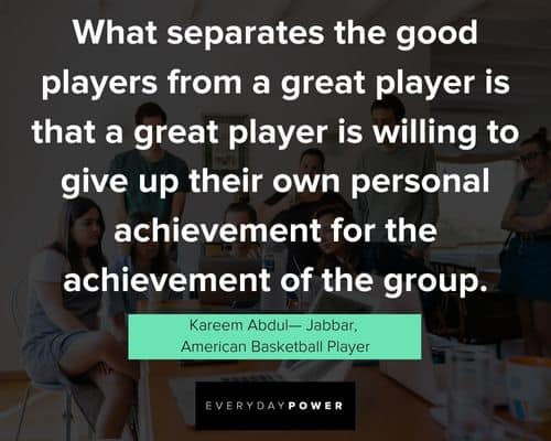 team building quotes about the good player