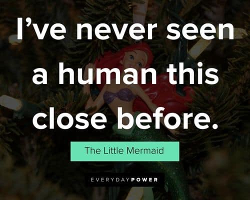 The Little Mermaid quotes about I've never seen a human this close before