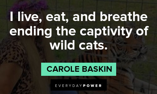 Tiger King quotes for i live, eat, and breathe ending the captivity of wild cats