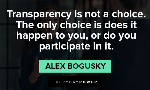 transparency quotes on transparency is not a choice