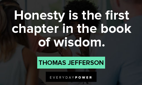 transparency quotes about honesty is the first chapter in the book of wisdom